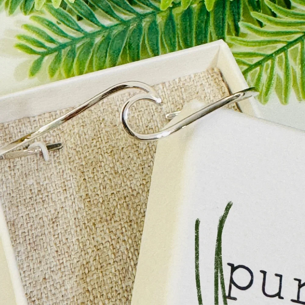 NEW PURA VIDA Silver Wave Cuff Bracelet